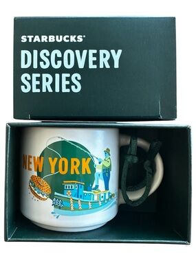 NWT Starbucks New York State Mini Ceramic Ornament Mug Discovery Series 2oz